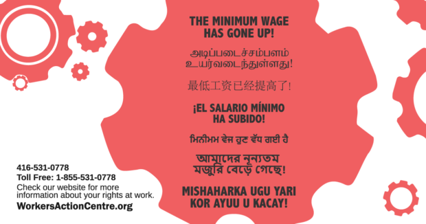 The minimum wage has gone up! (in 7 languages) - 2018
