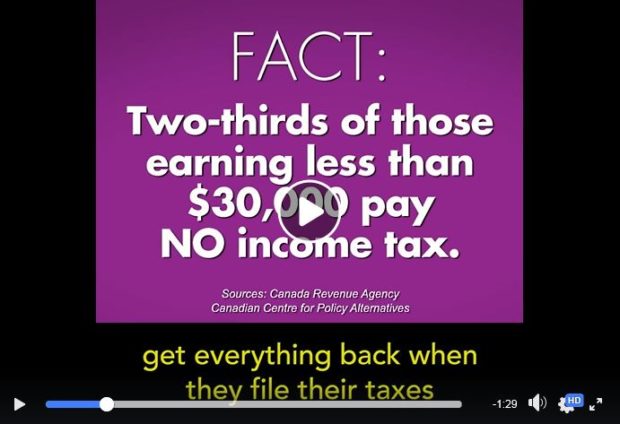 Watch video on Facebook about tax cut