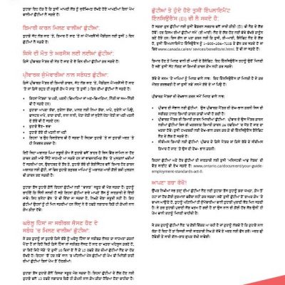 Leaves - Punjabi factsheet