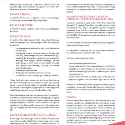 Leaves factsheet in Somali