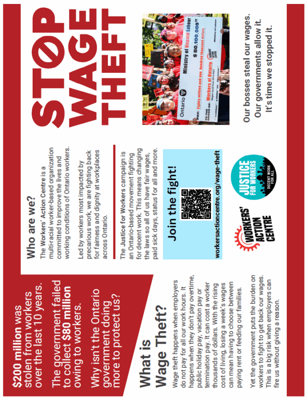 link to the Stop Wage Theft Leaflet (English, PDF)