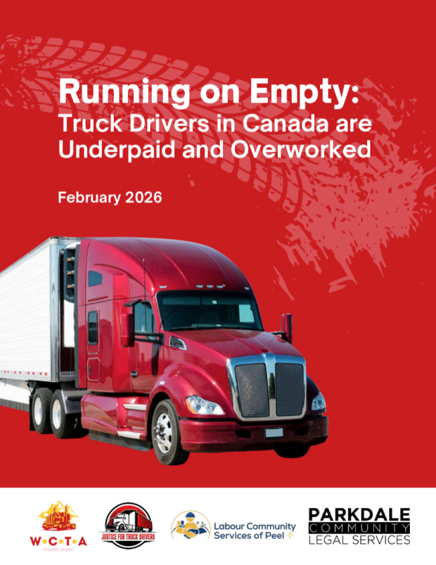 link to report pdf: Running on Empty: Truck Drivers in Canada are Underpaid and Overworked
